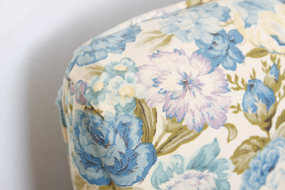 Vintage Armchair and Ottoman