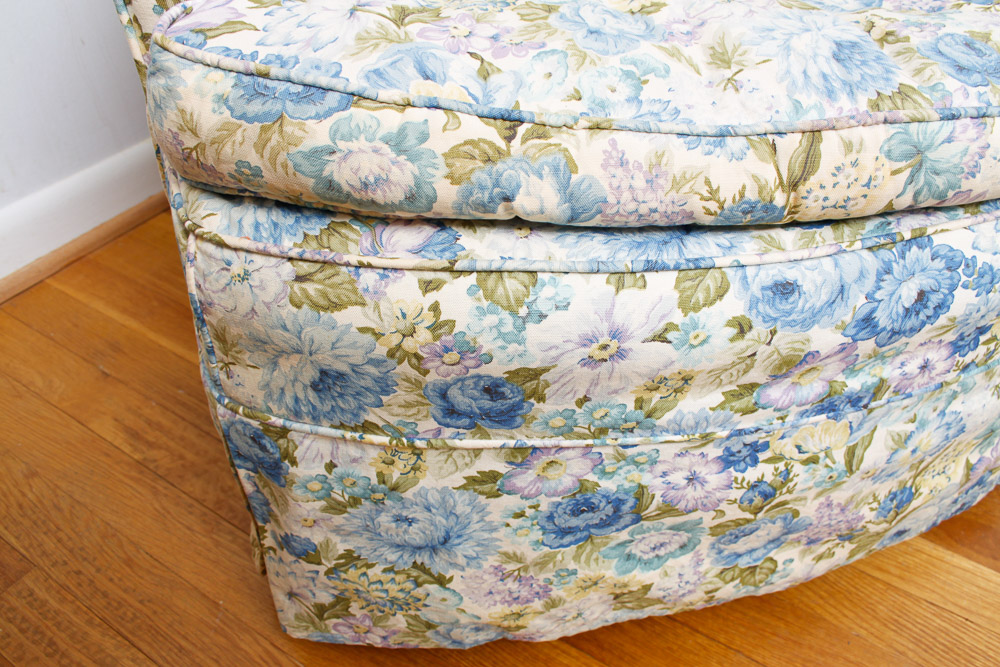 Vintage Armchair and Ottoman