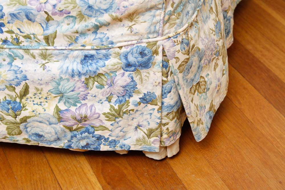 Vintage Armchair and Ottoman