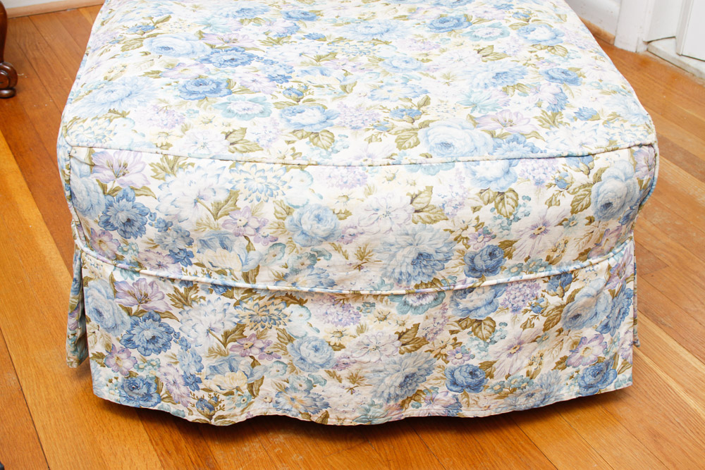 Vintage Armchair and Ottoman