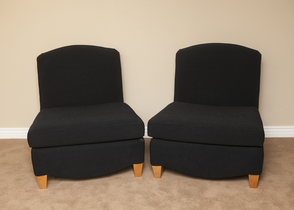 Pair of Black Living Chairs