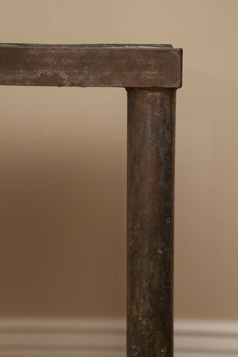 Glass and Stone Top Side Table by Sean Fox