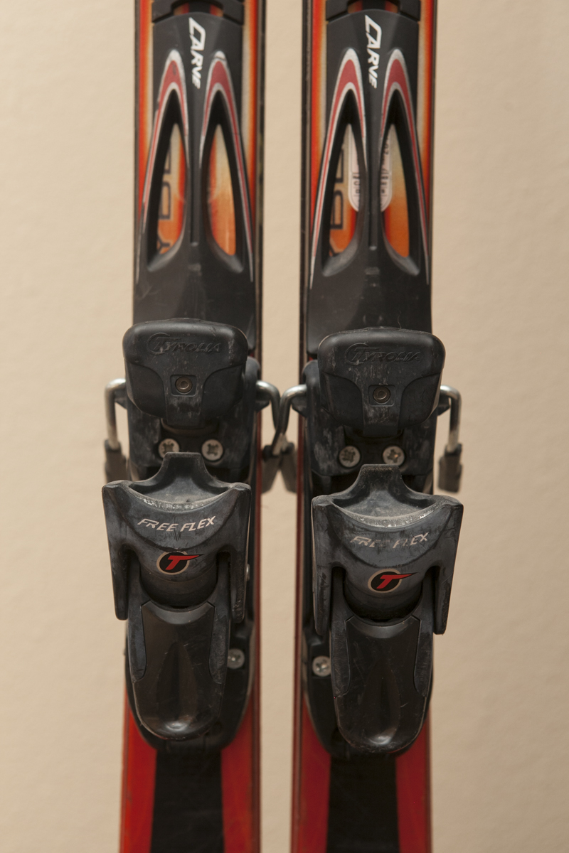Two Pairs of Head Skis with Ski Holder