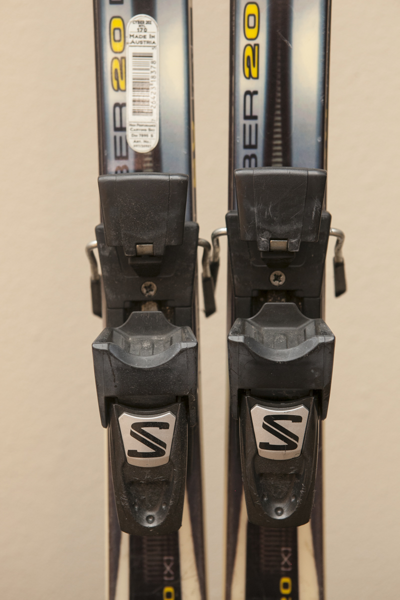 Two Pairs of Head Skis with Ski Holder