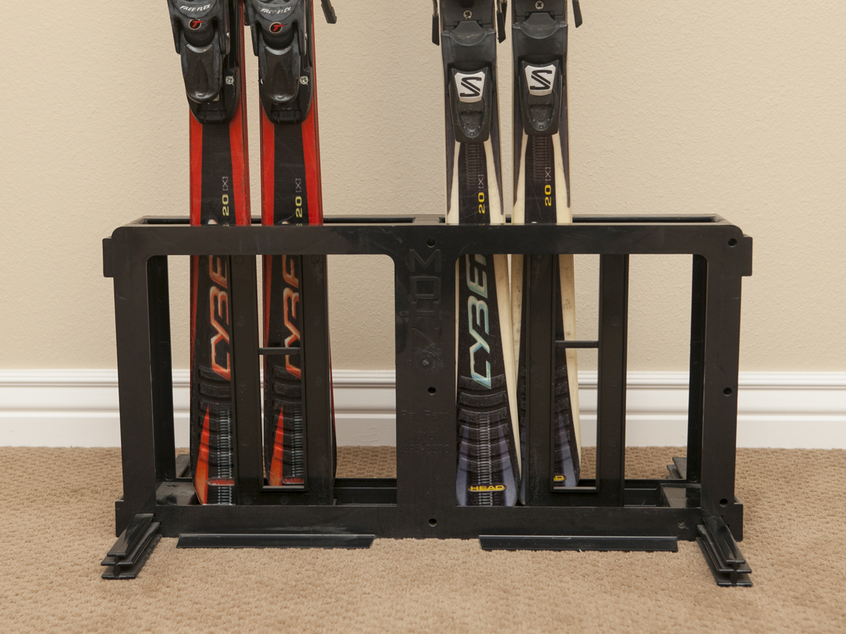 Two Pairs of Head Skis with Ski Holder