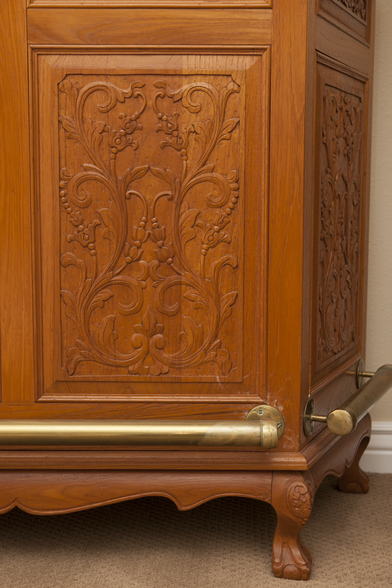Teak Wood Bar With Matching Stools
