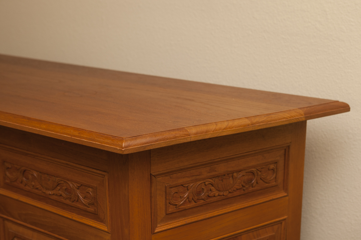 Teak Wood Bar With Matching Stools