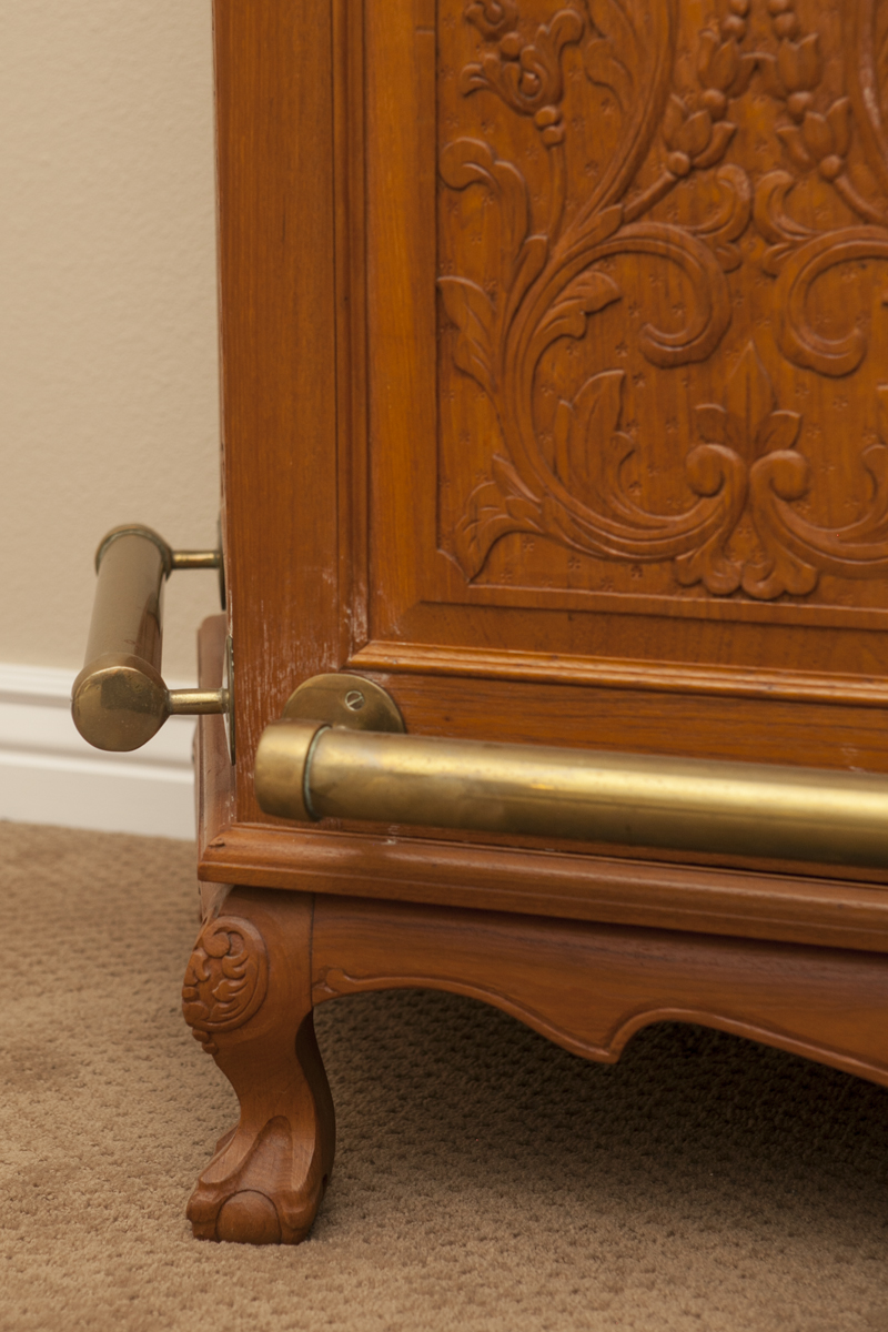 Teak Wood Bar With Matching Stools