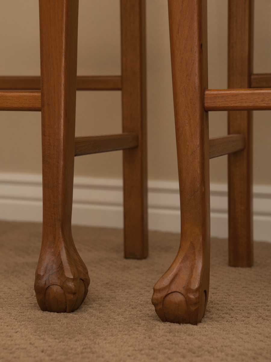Teak Wood Bar With Matching Stools
