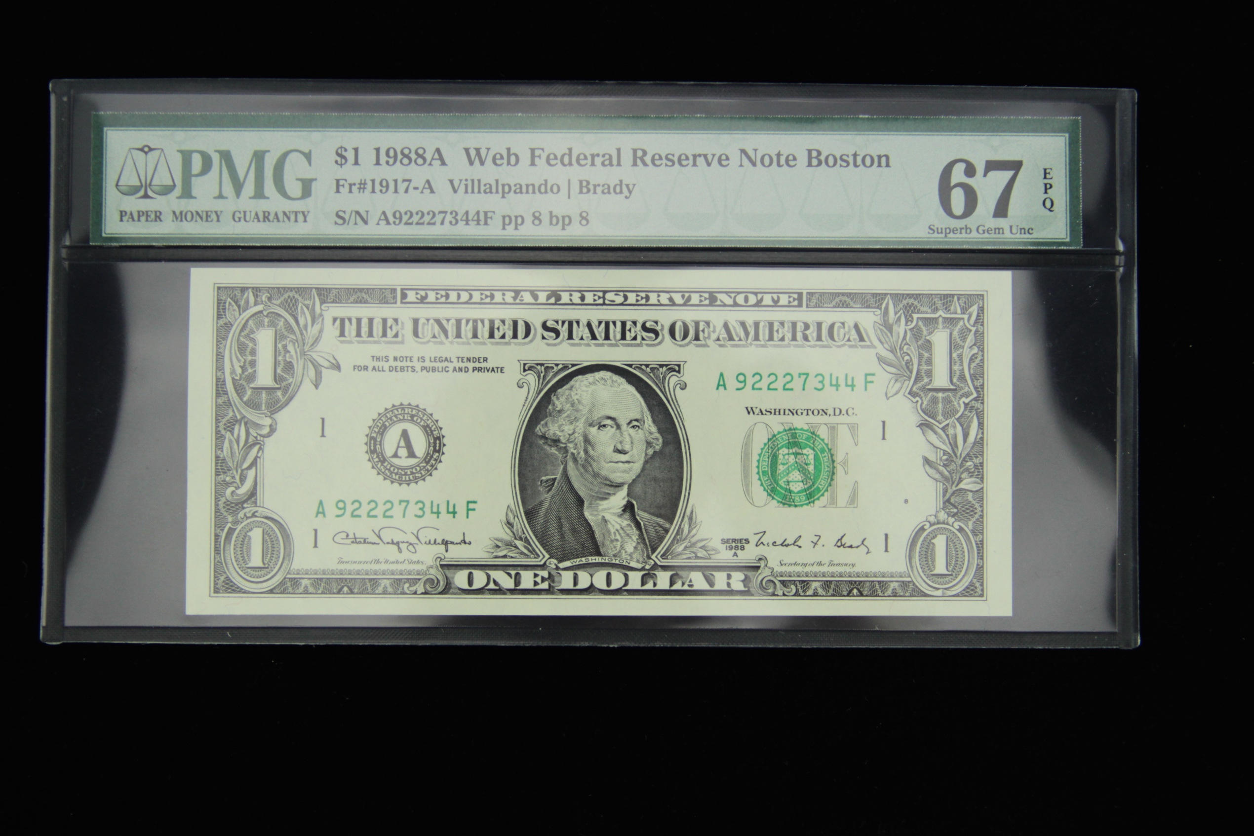 1988A Web-Fed Boston Federal Reserve Note