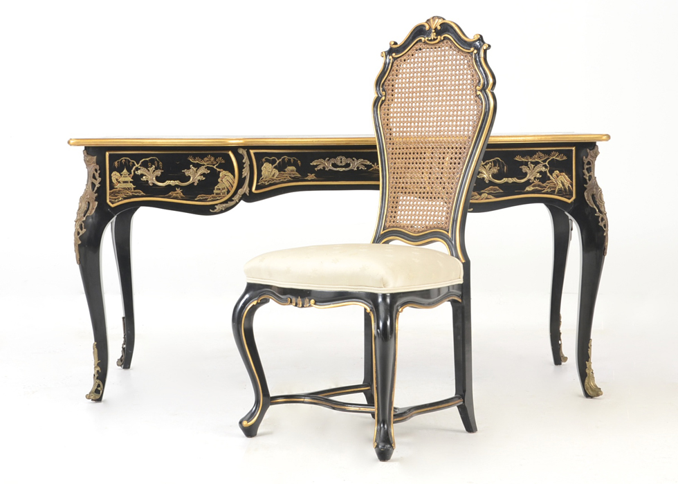 Chinoiserie Style Desk and Chair by Karges Furniture Company EBTH