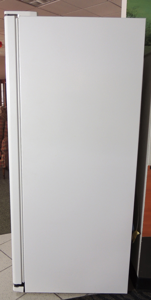 White GE Side By Side Refrigerator