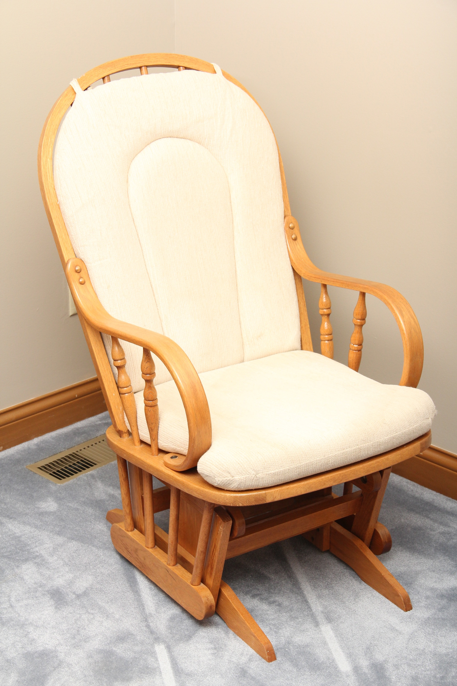 Solid Oak Glider Rocking Chair