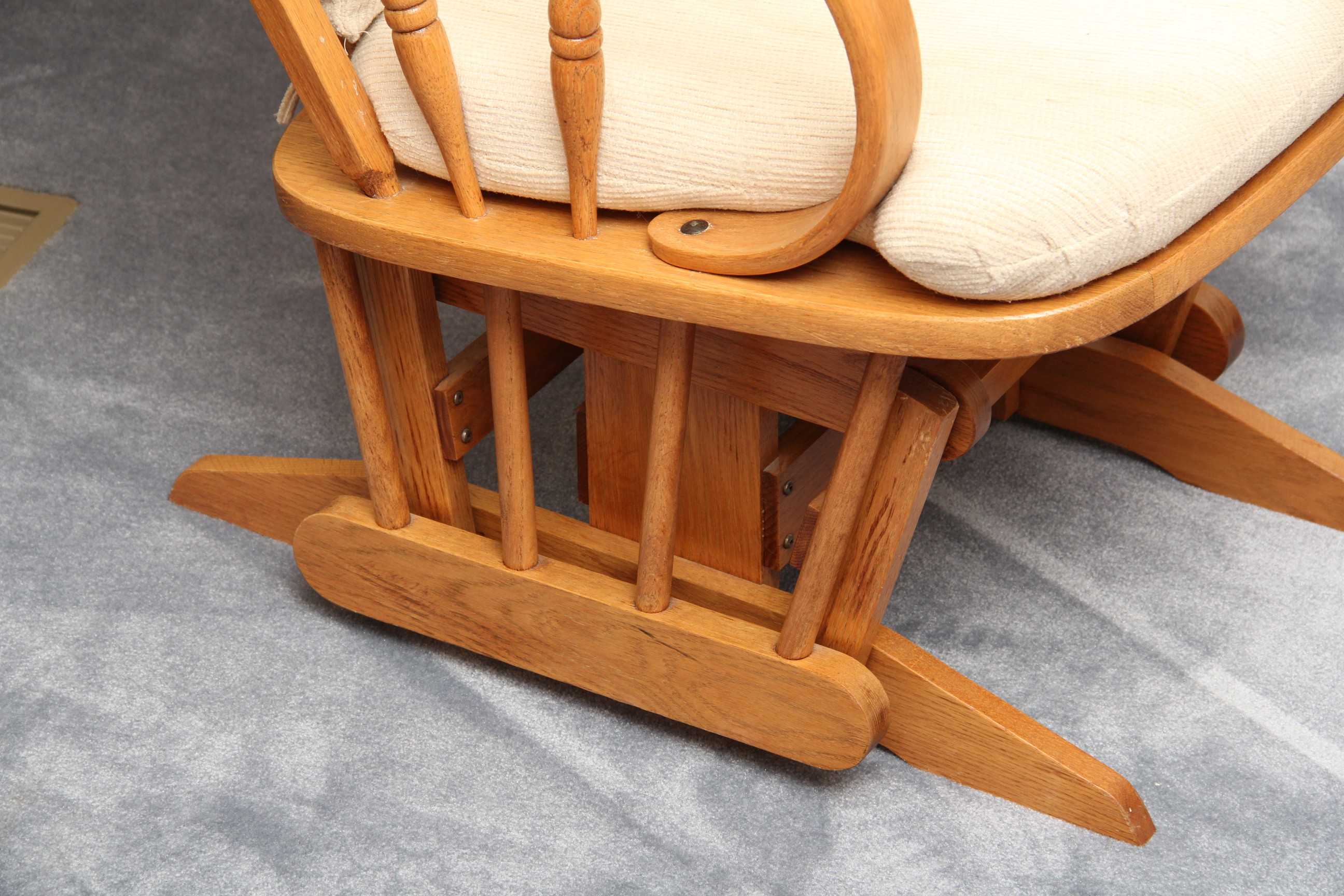 Solid Oak Glider Rocking Chair