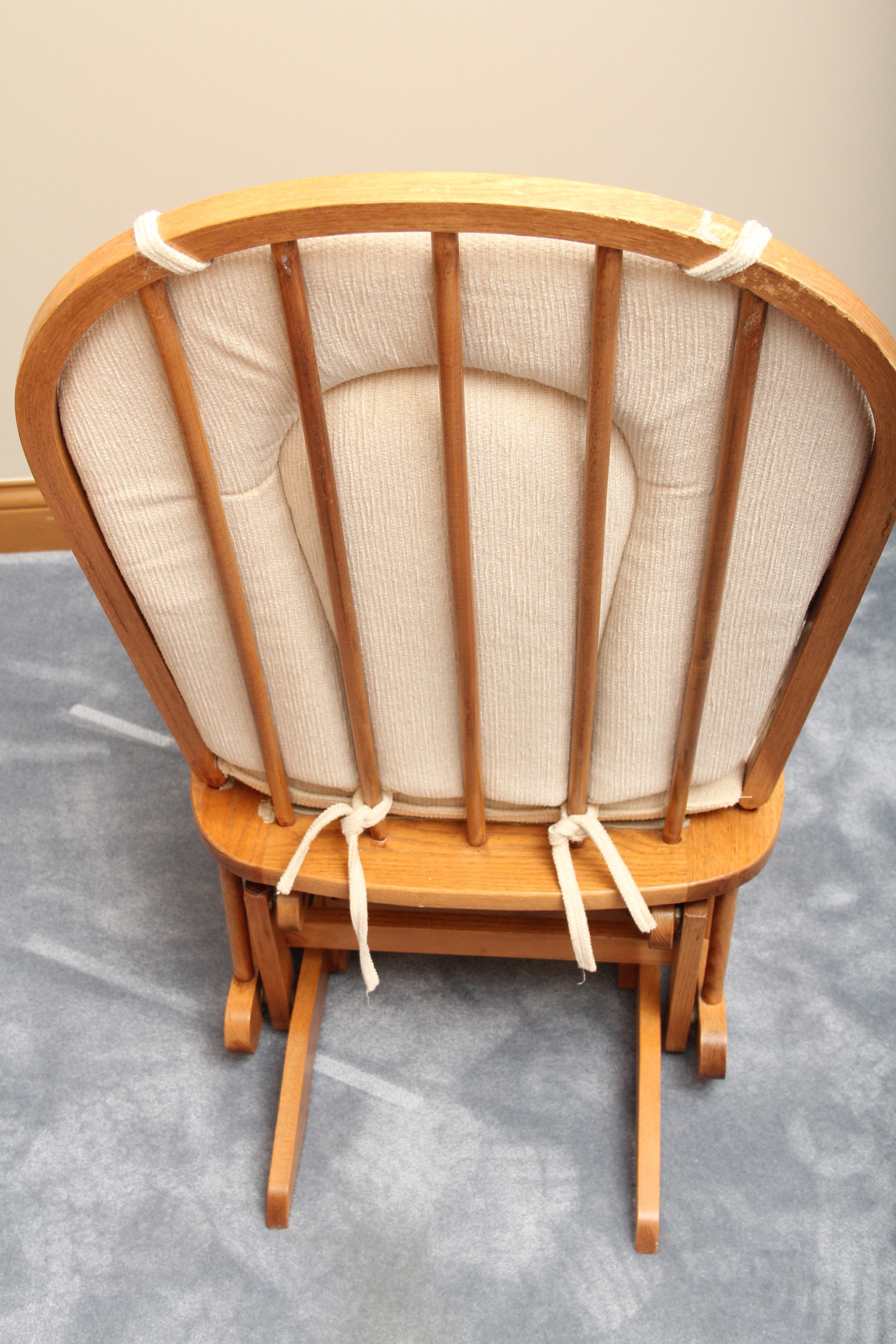 Solid Oak Glider Rocking Chair