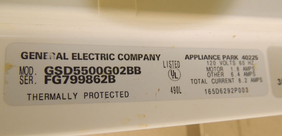 Black GE Triton Built-In Dishwasher