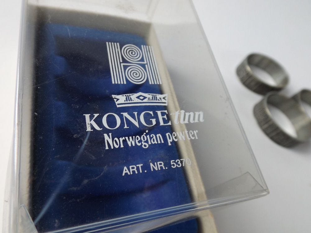 Mid-Century Norwegian Pewter Napkin Rings