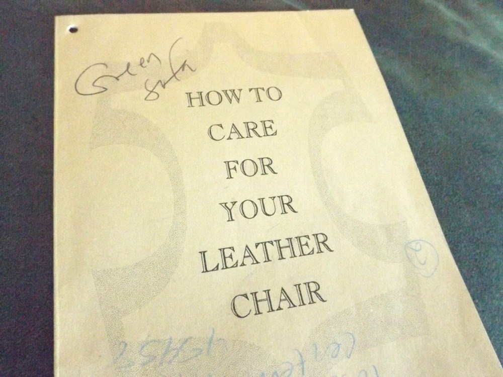 Dark Green Leather Three-Seat Sofa