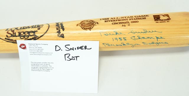 Duke Snider Signed All-Star Bat