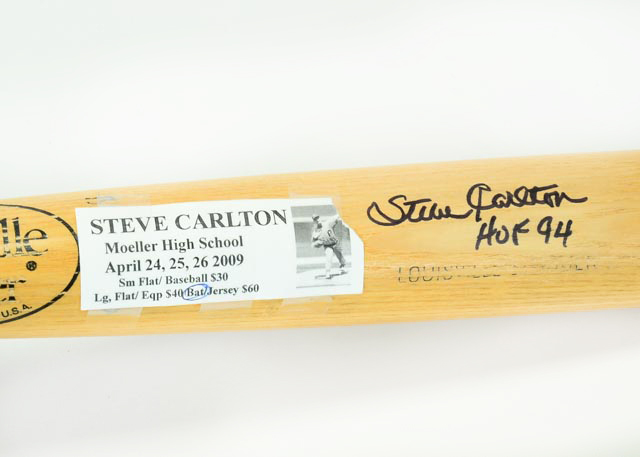 Steve Carlton Signed Baseball Bat