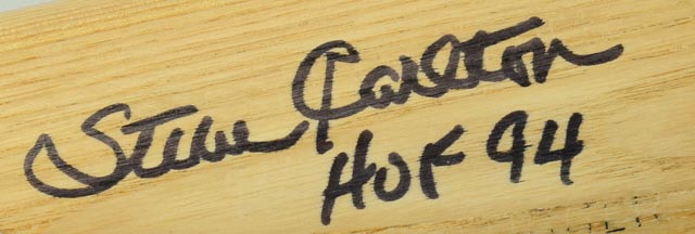 Steve Carlton Signed Baseball Bat