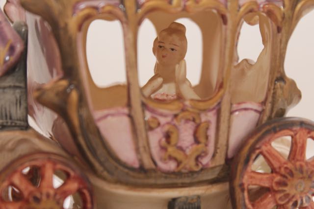 Horse-Drawn Carriage Porcelain Figurine