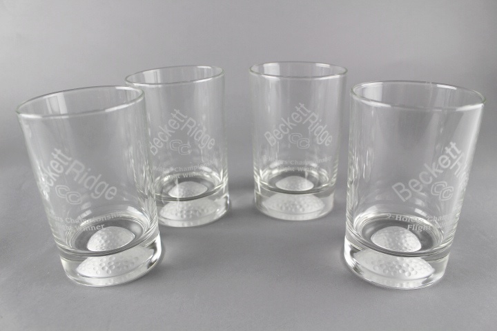 Vintage Golf Trophies, Bronze and Lead Crystal