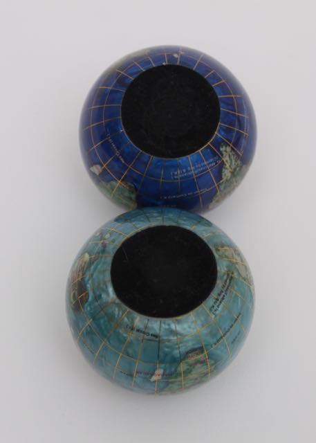 Two Alexander Kalifano Gemstone Globes