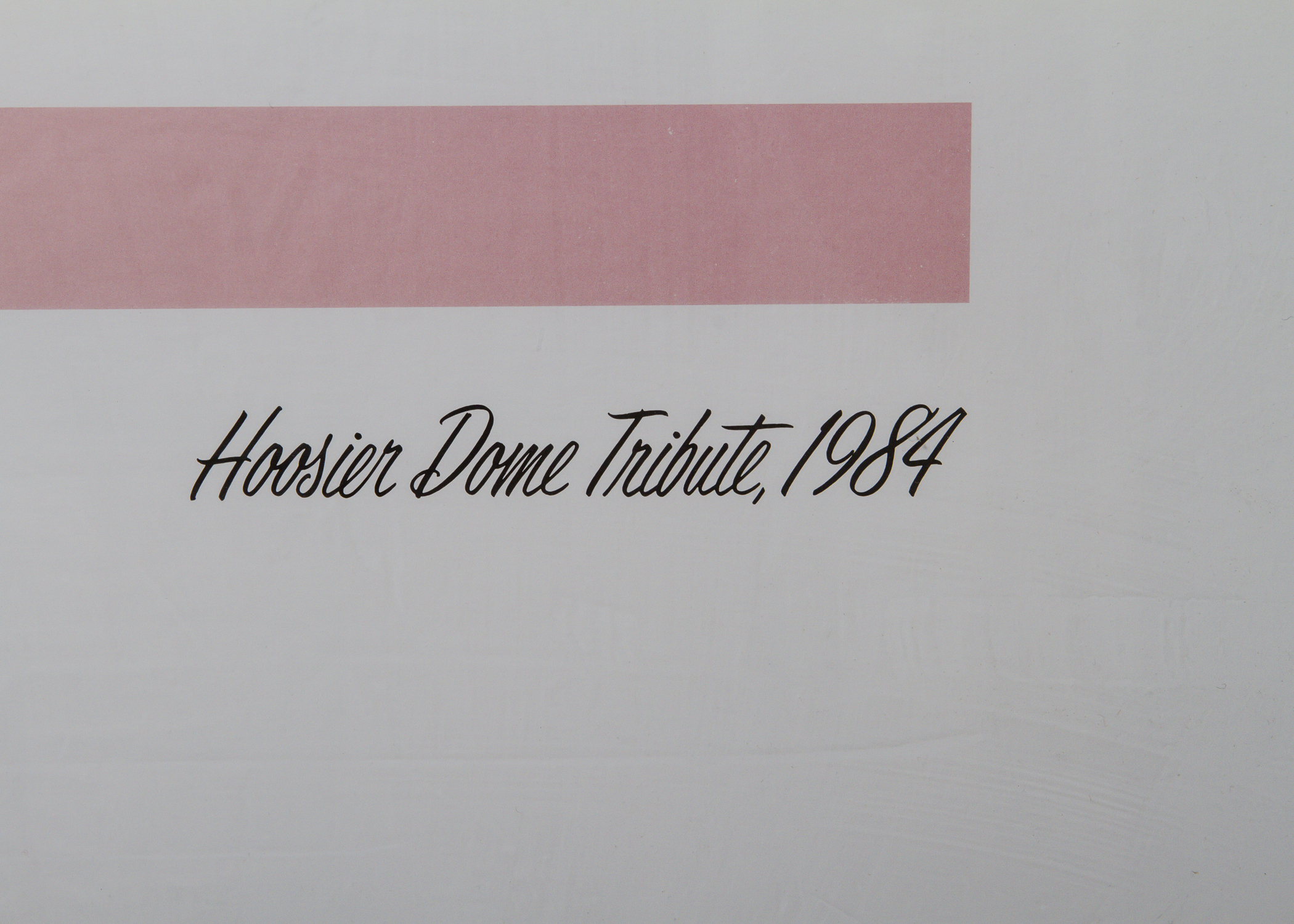 Signed Hoosier Dome Grand Opening Poster