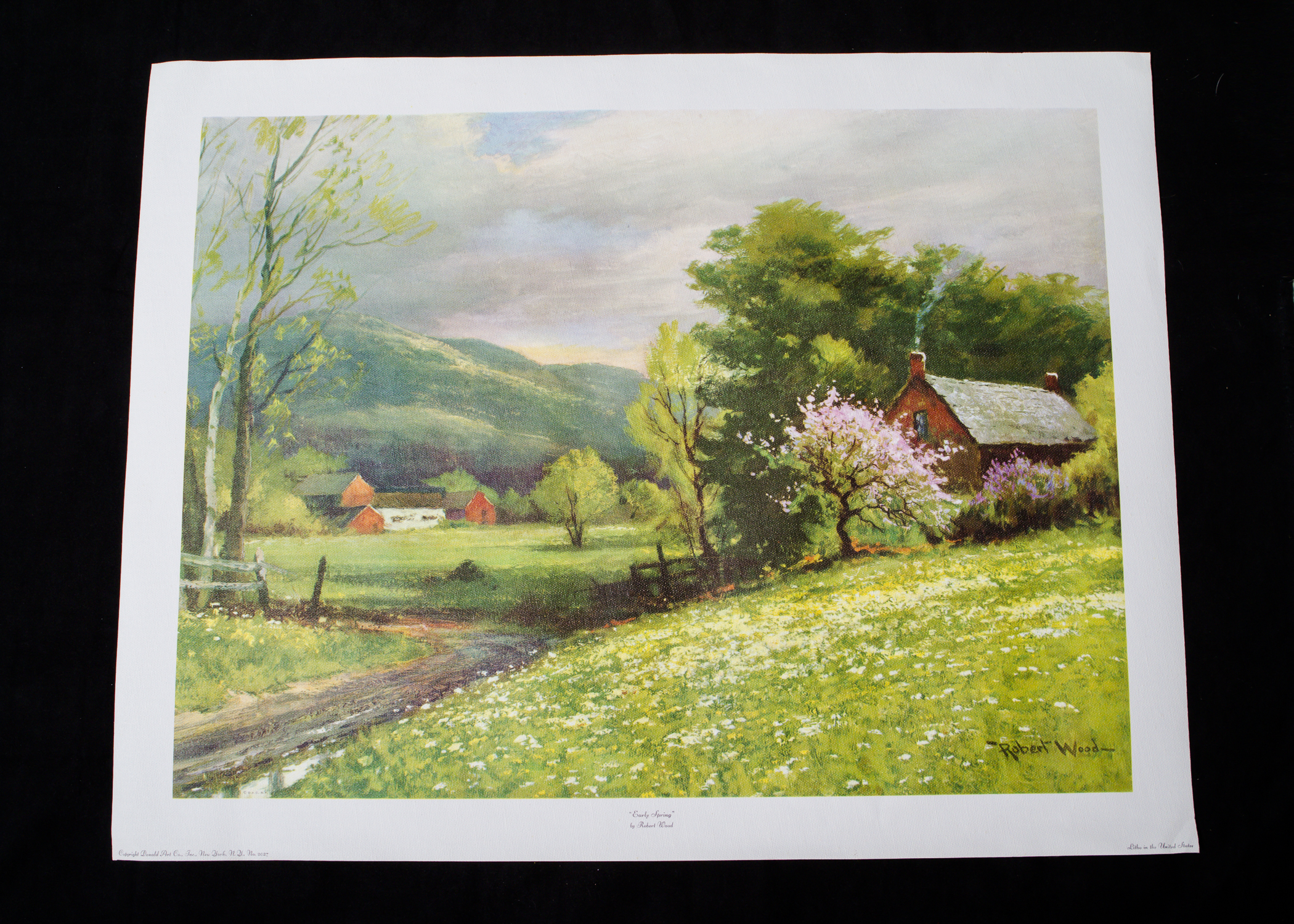 Pair of Vintage Robert Wood Offset Lithographs