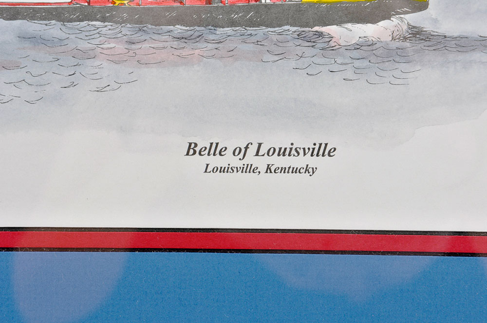 "Belle of Louisville" Framed Off-Set Lithograph