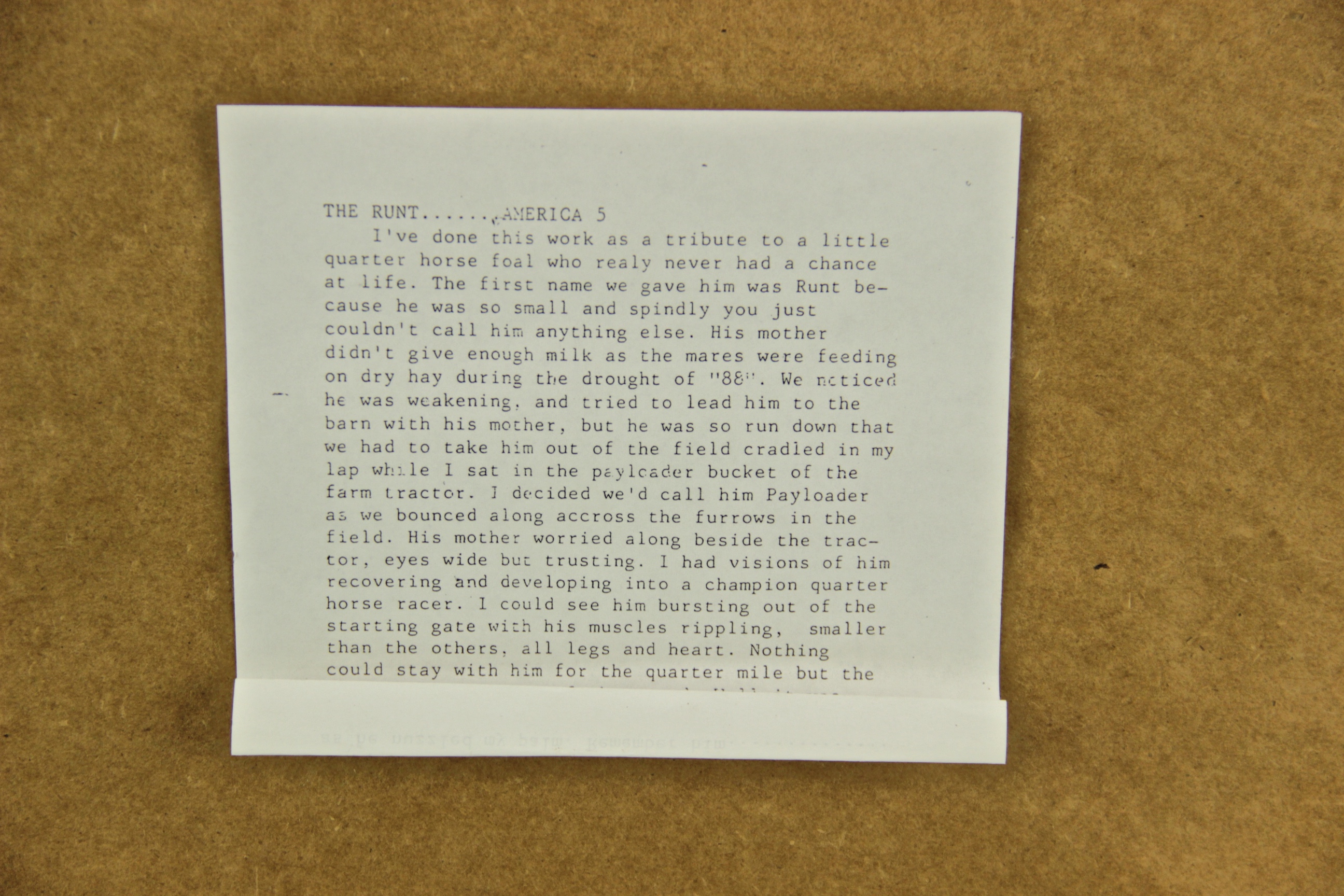 Price Youngman Lithograph "The Runt" 1989