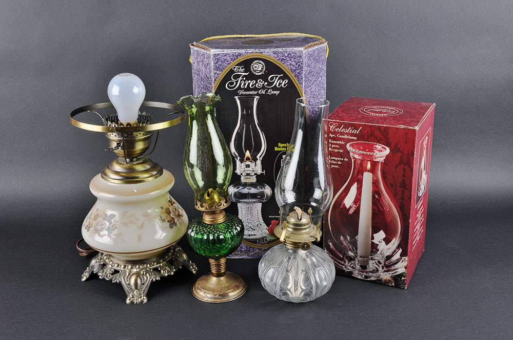 Vintage and Modern Oil Lamps