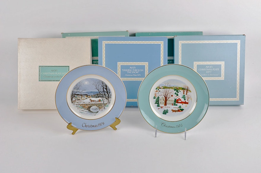 Avon Christmas Plates from the 1970's