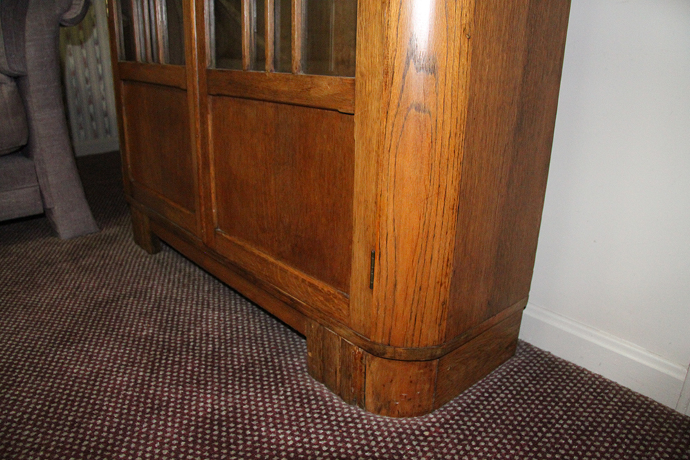 Art Deco Style Oak Display Cabinet
