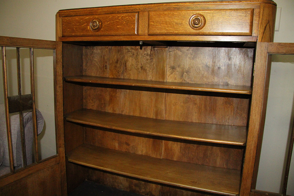 Art Deco Style Oak Display Cabinet