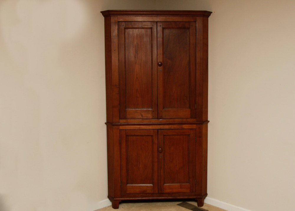 Antique Kentucky Cherry Corner Cupboard