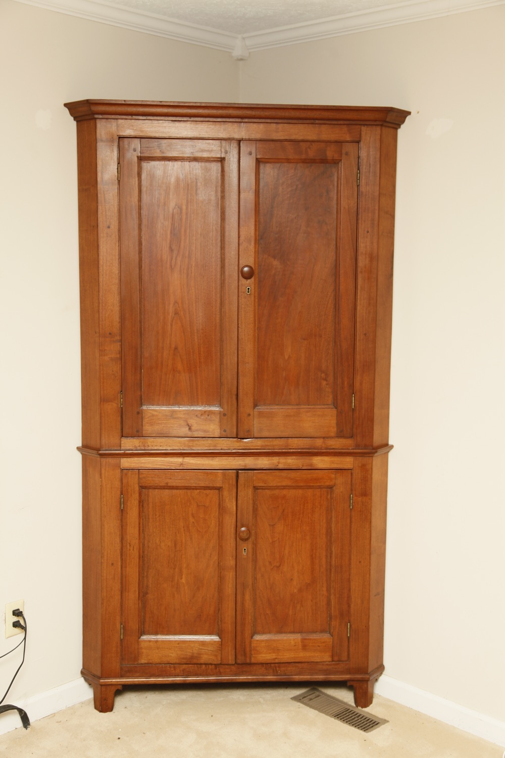 Antique Kentucky Cherry Corner Cupboard