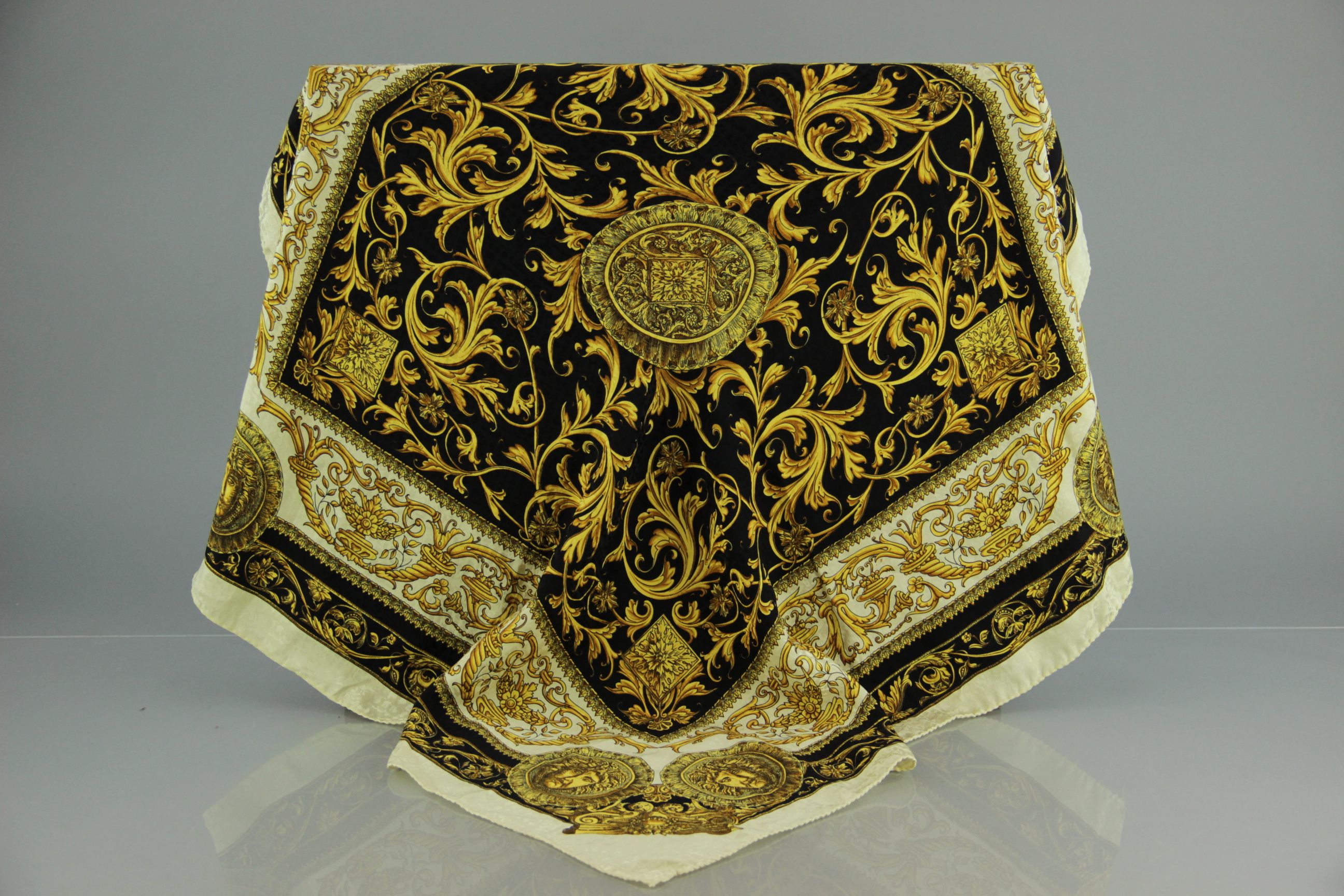 Vintage Italian Silk Head Scarf with Box