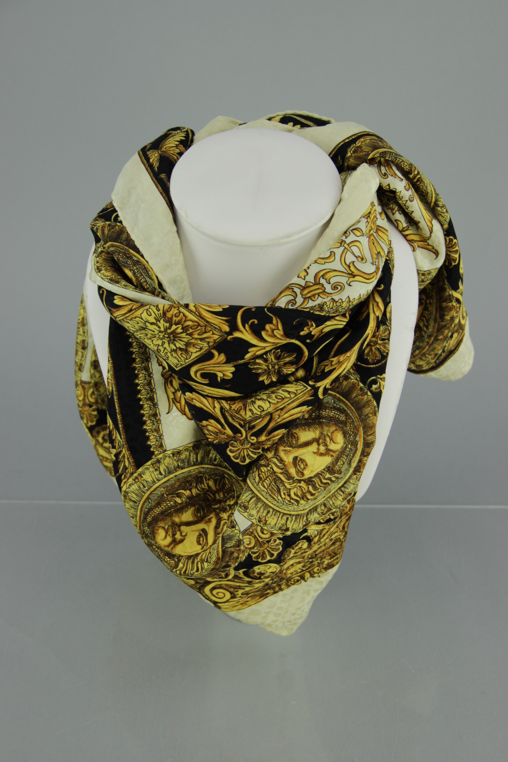 Vintage Italian Silk Head Scarf with Box