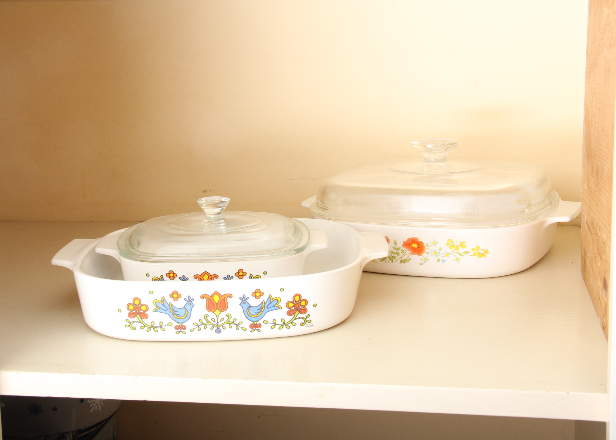 Trio of Corning Ware Cassarole Dishes