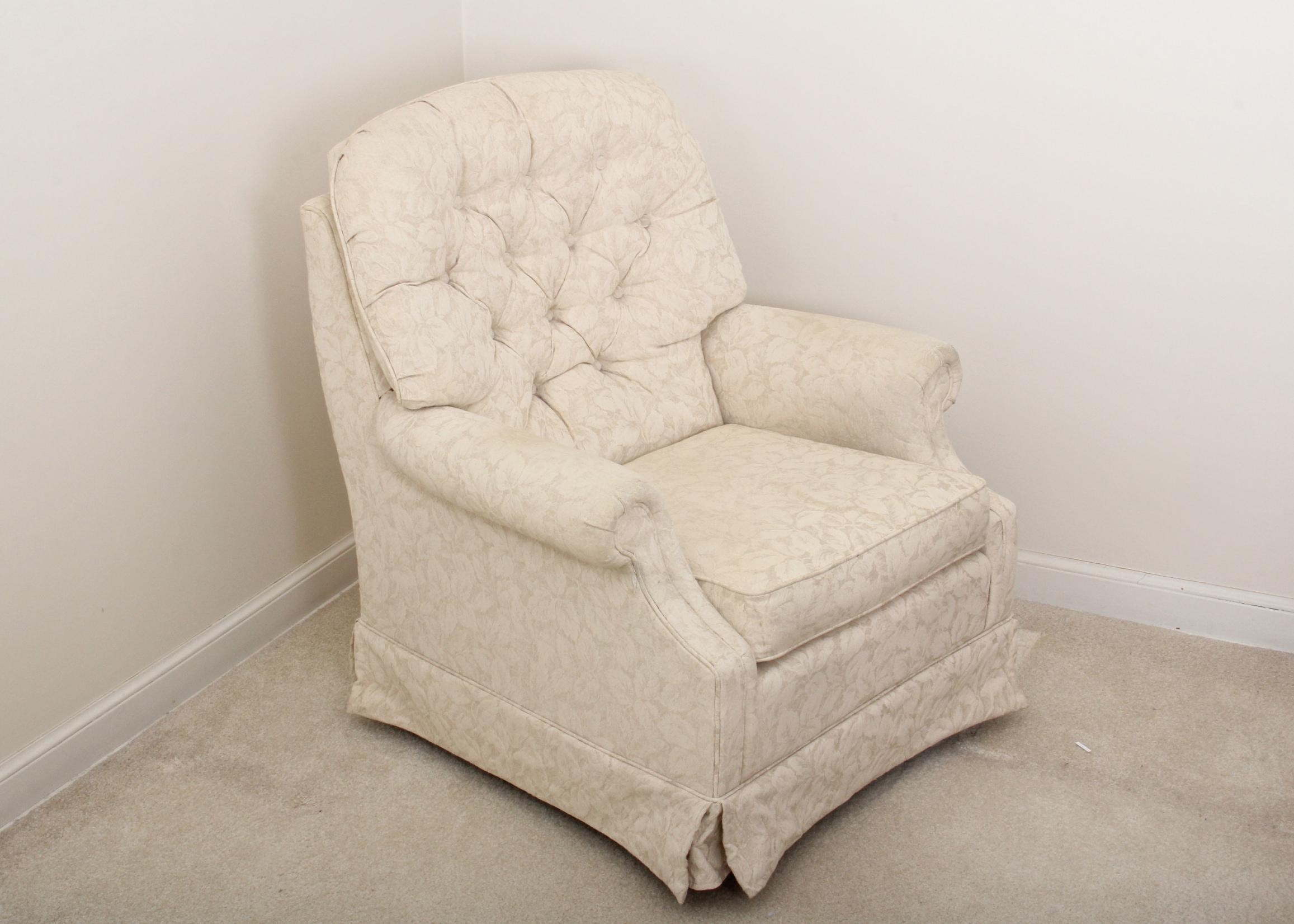 La-Z-Boy Cream Swivel Arm Chair