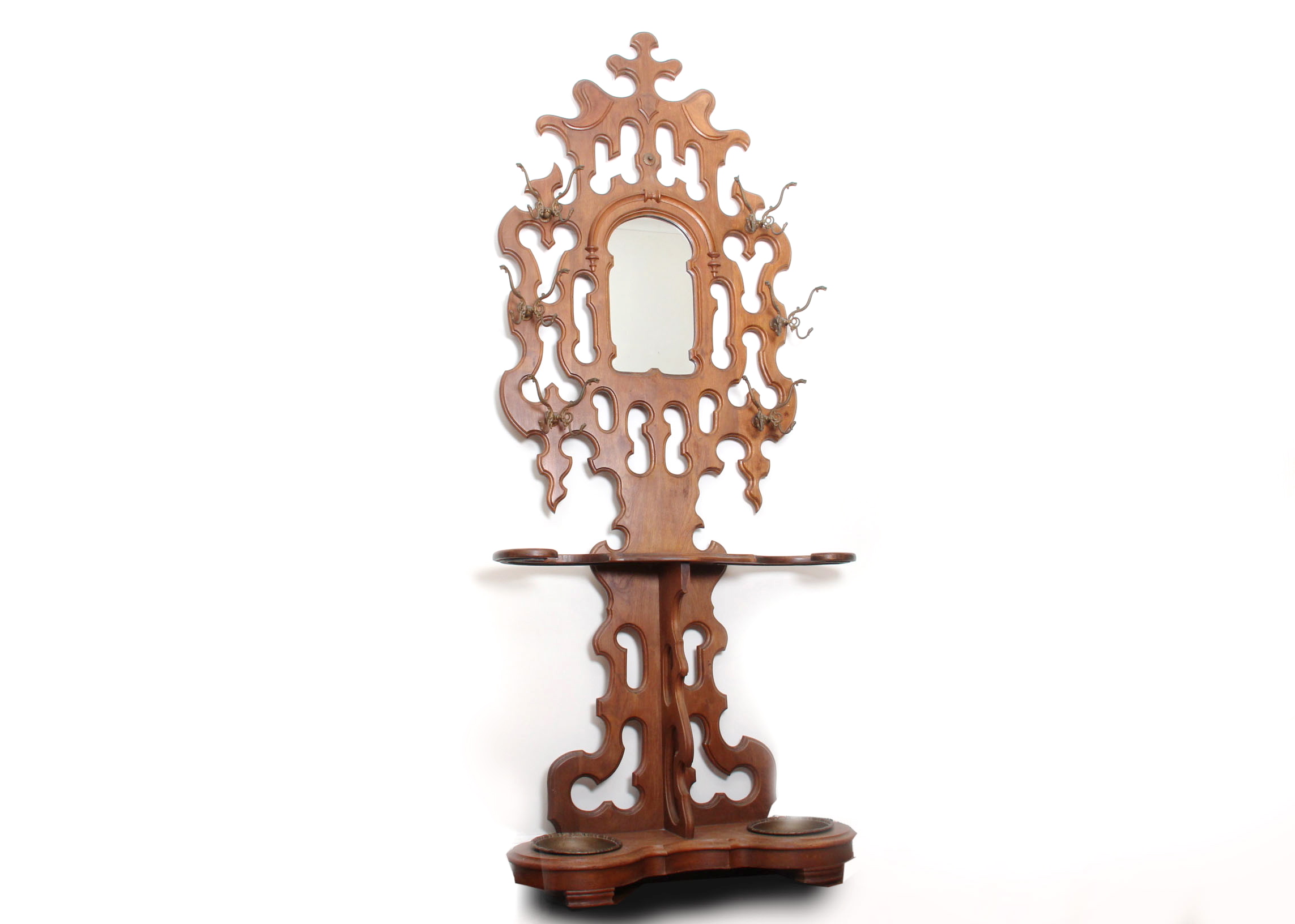 Vintage Oak Hall Tree