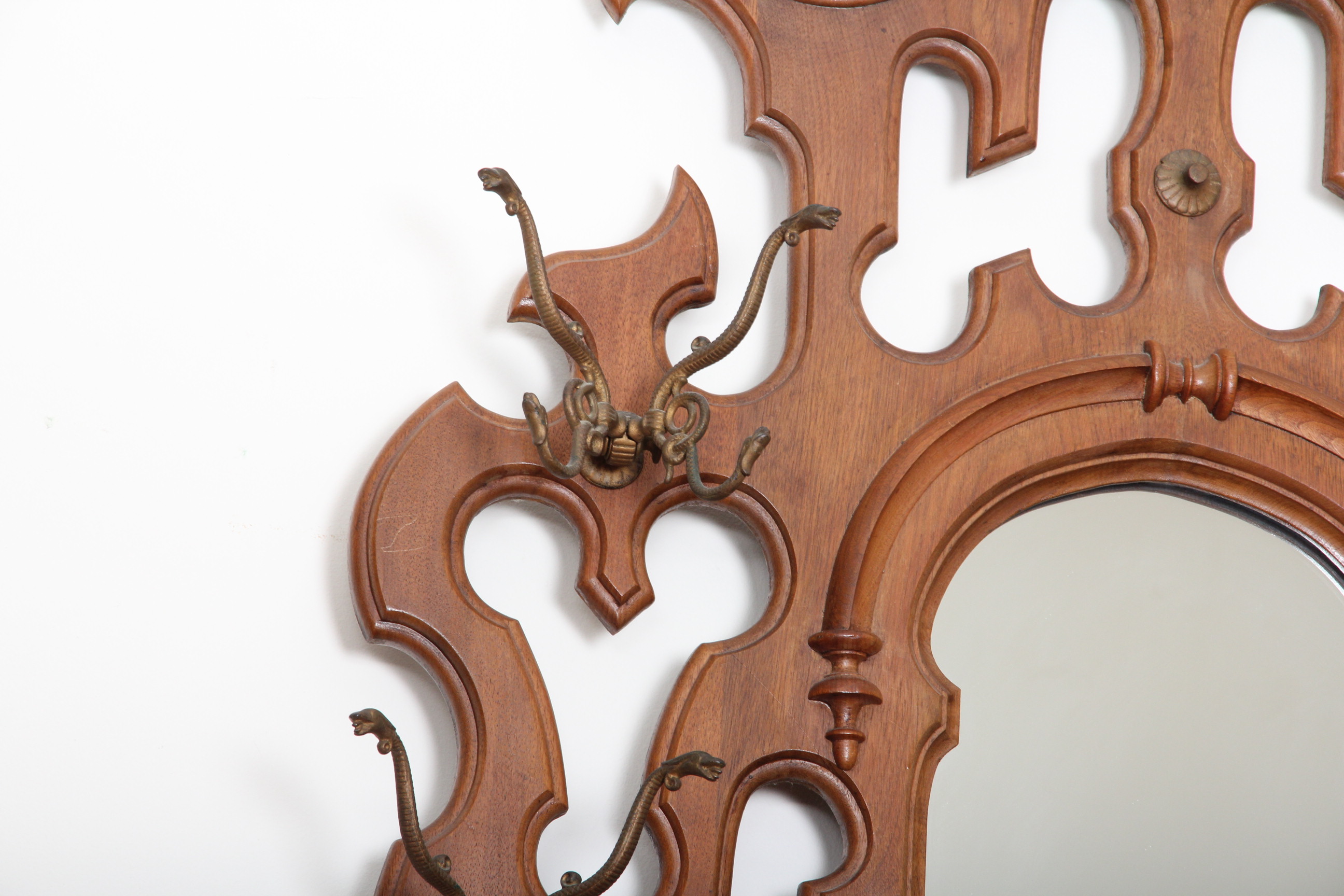 Vintage Oak Hall Tree