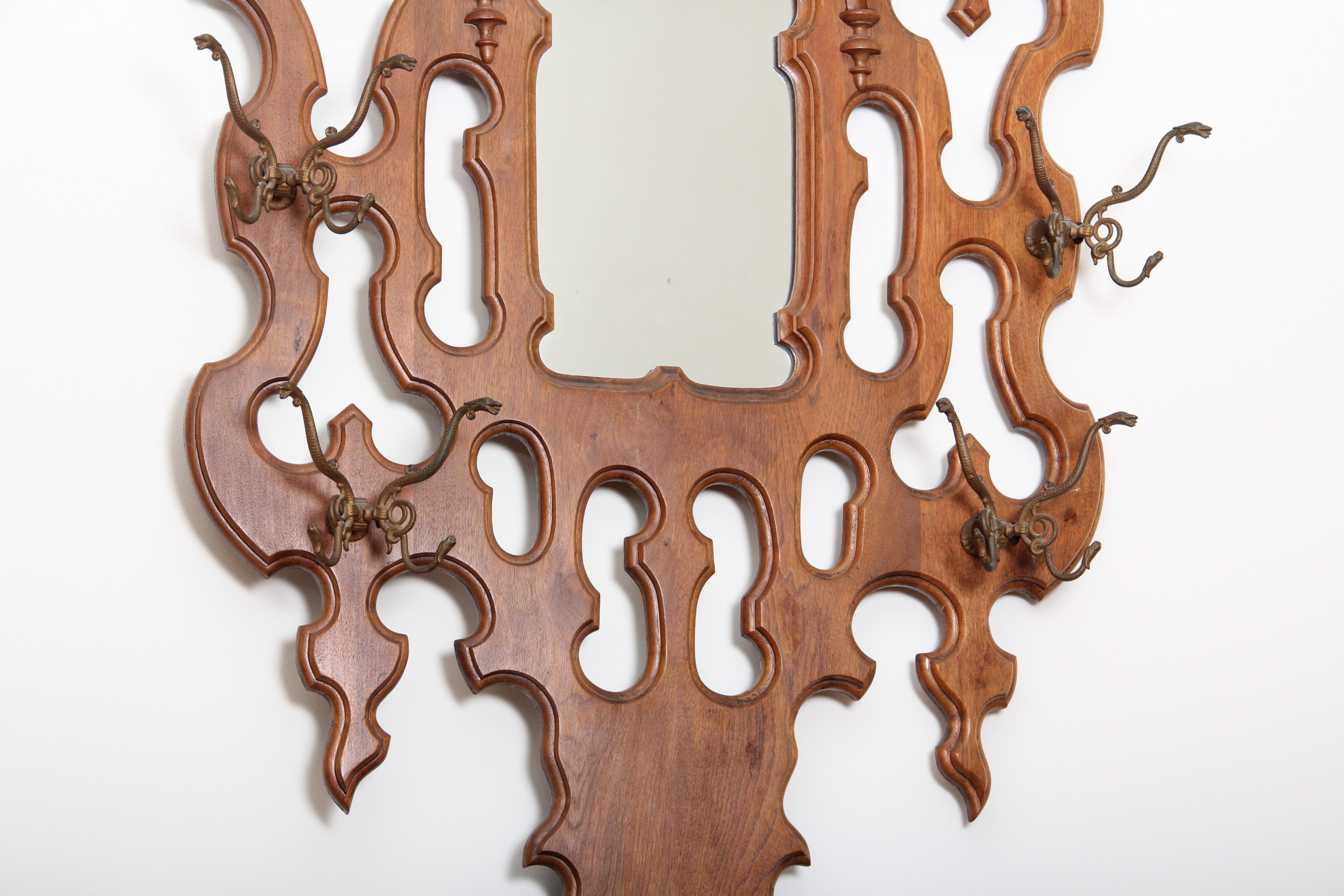 Vintage Oak Hall Tree