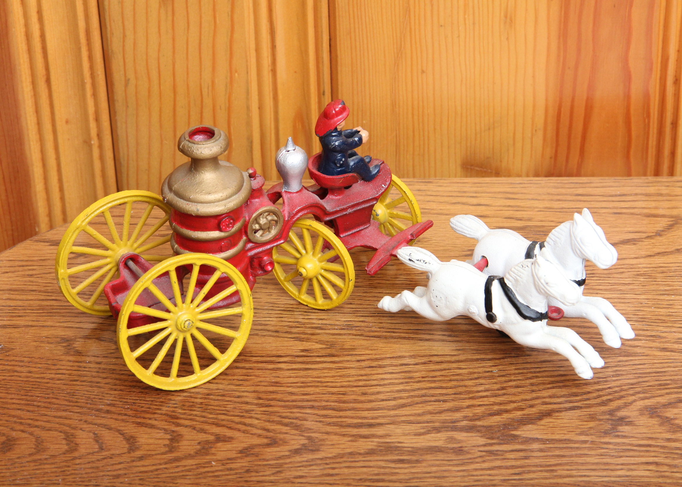 Cast Iron Fireman Figurine