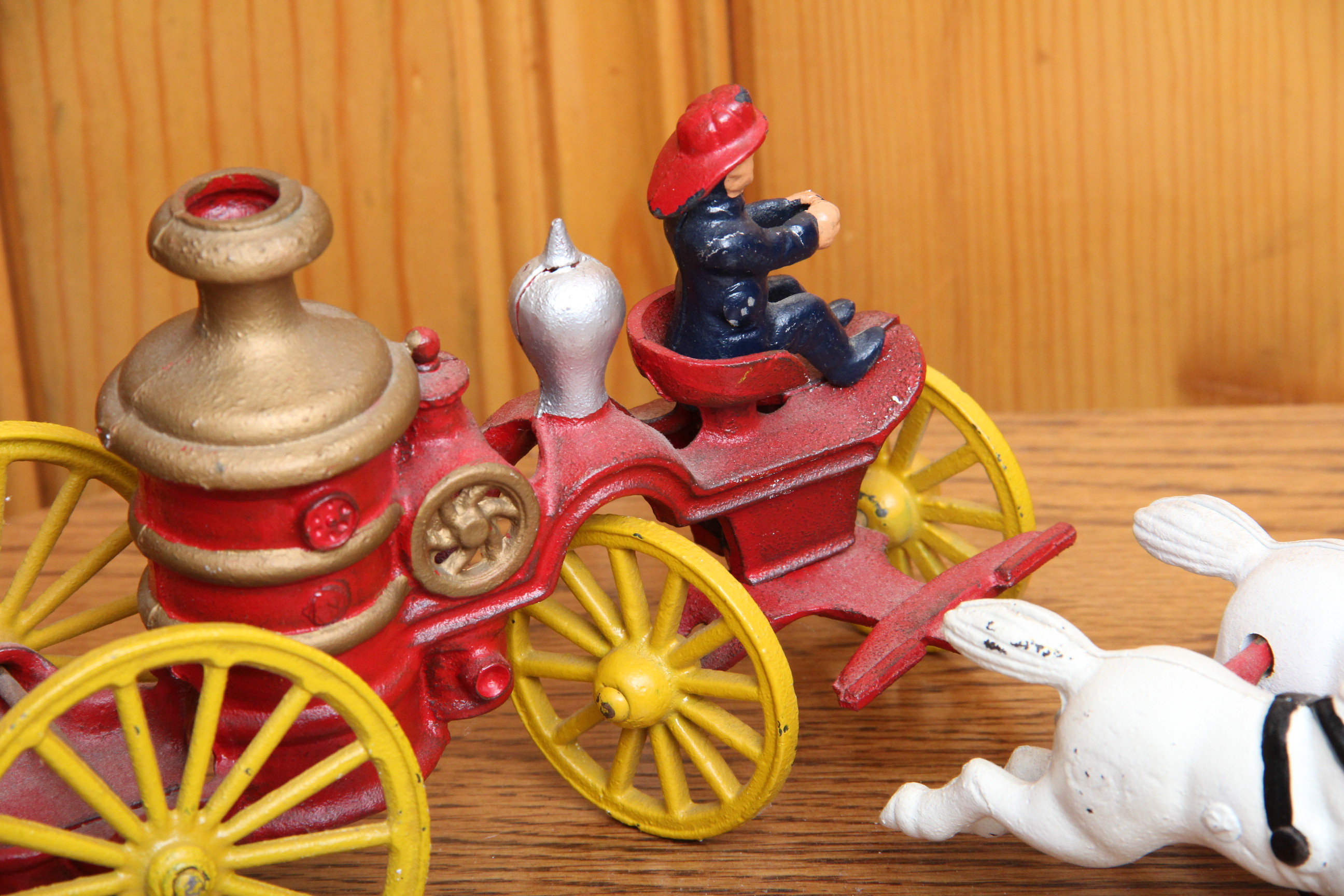 Cast Iron Fireman Figurine