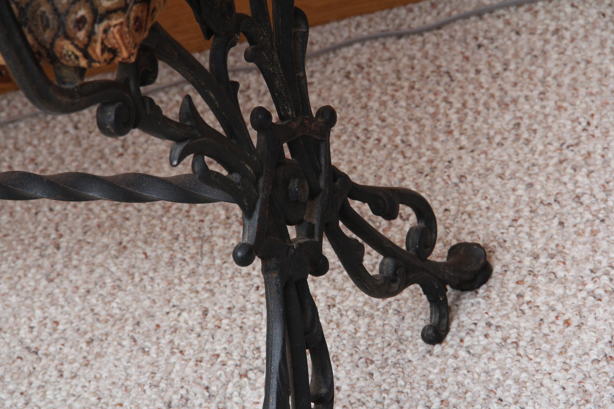 Wrought Iron Upholstered Bench