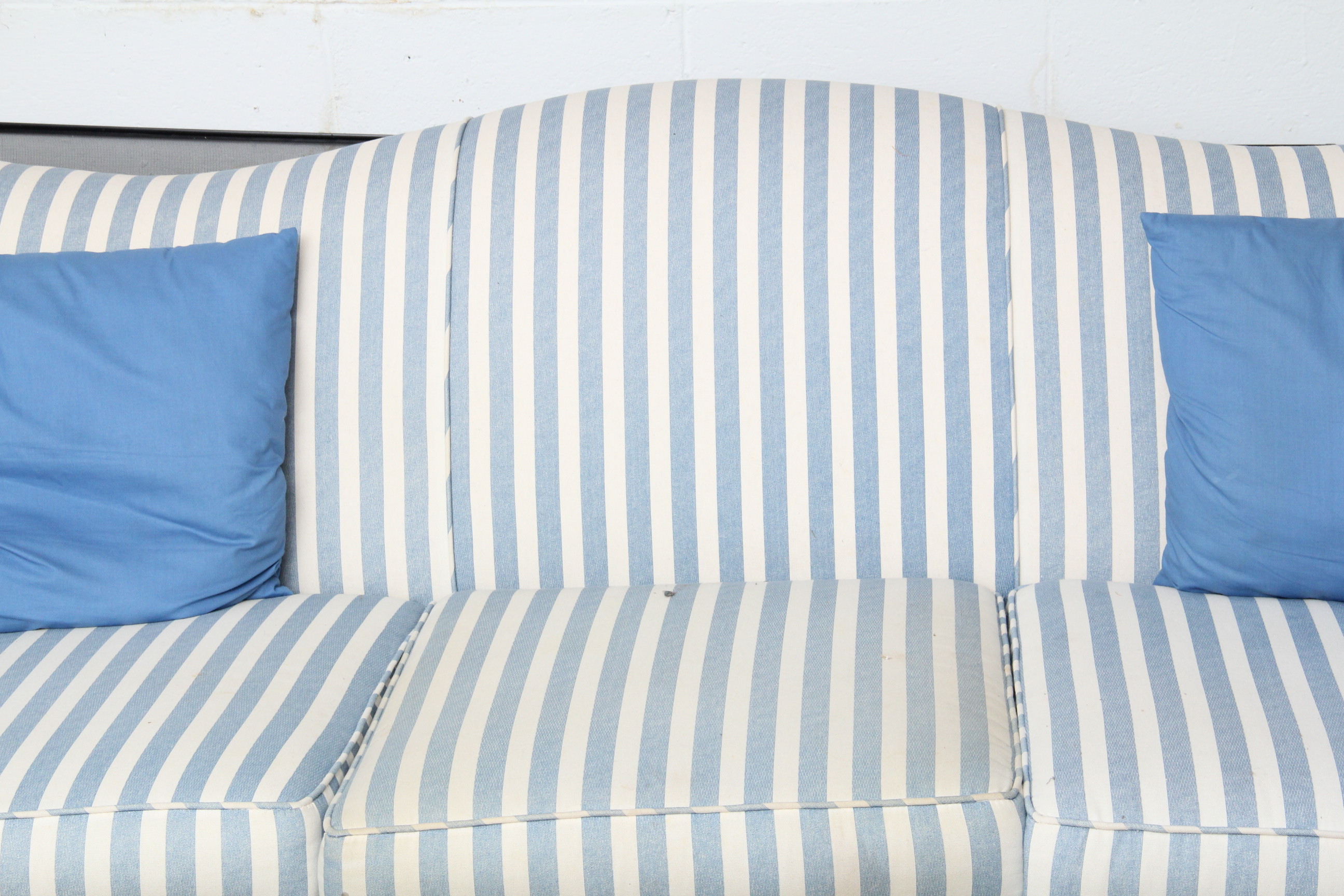 Striped Upholstered Sofa