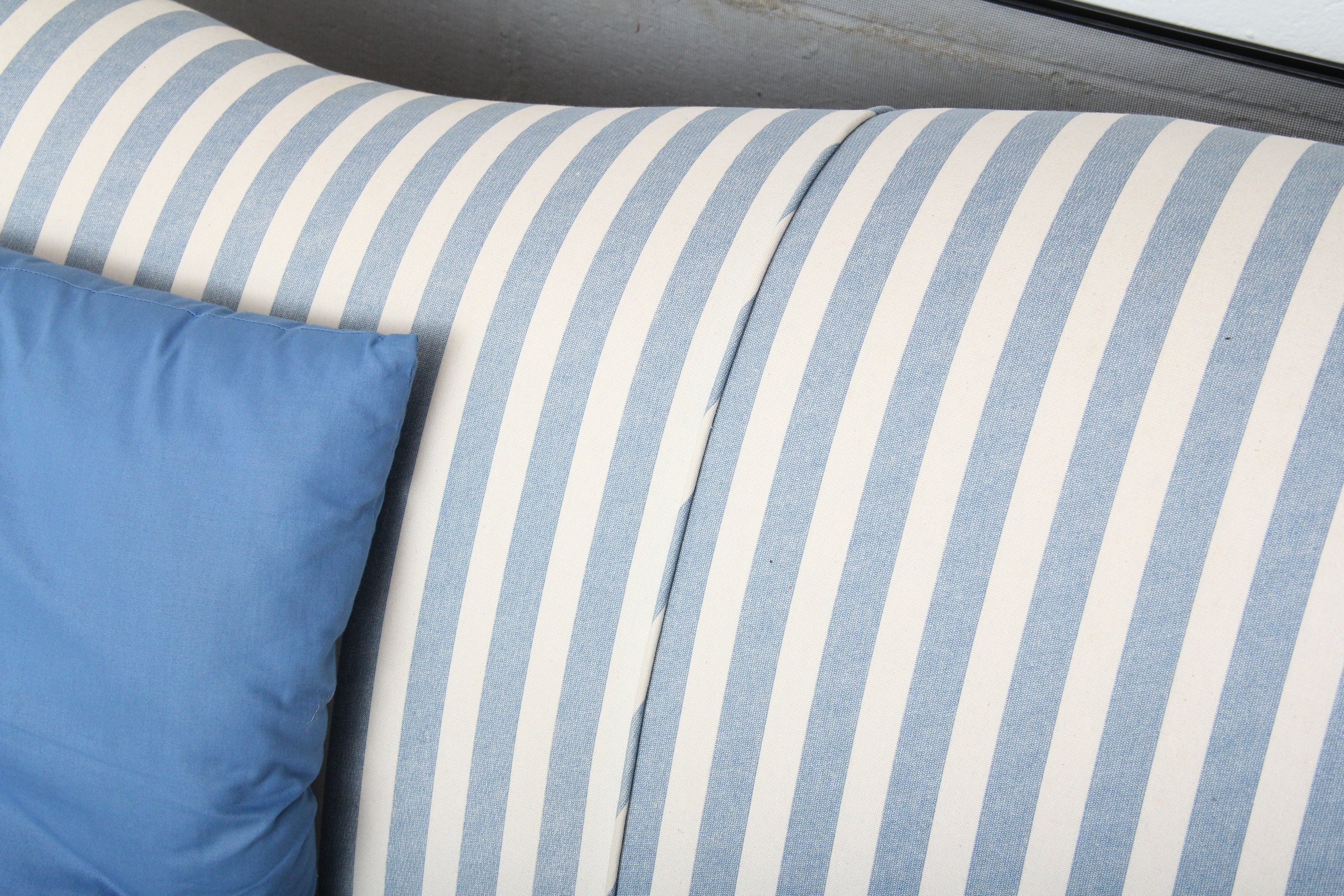 Striped Upholstered Sofa